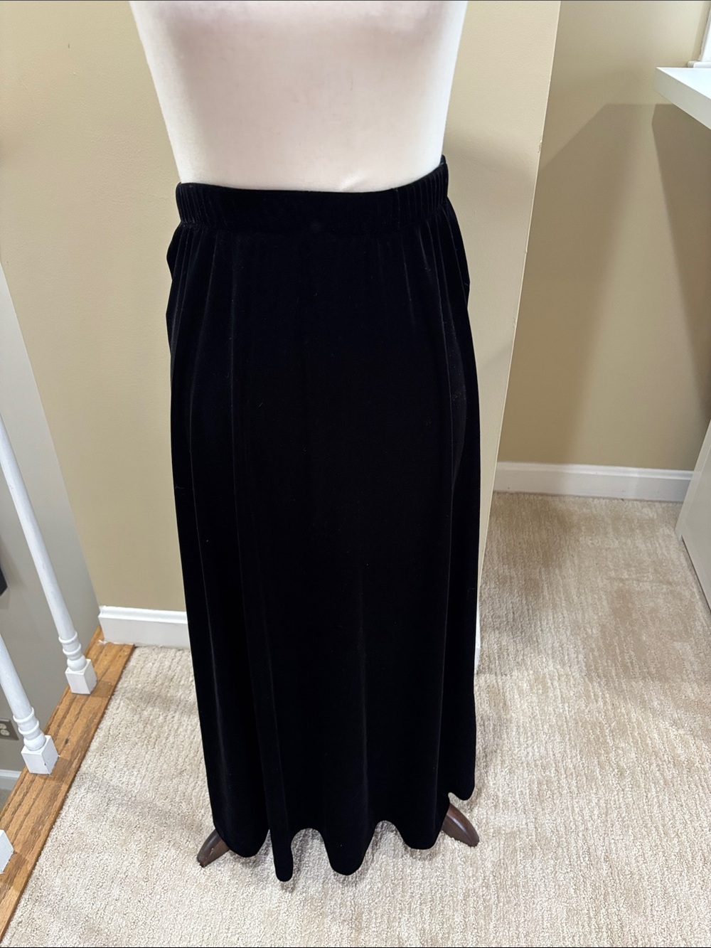 Vintage Talbots Classic Black A-Line Maxi Skirt Women’s Size 6